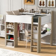 Full Size Wood Loft Bed with