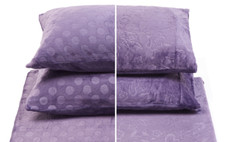 Cozee Home Set of 2 Velvet Soft Embossed Duvet Sets Purple size Single New