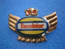 K29) Excelsior Motorcycle Motor Bike advertising tie lapel pin badge