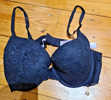 SAVAGE FENTY BLACK LACY BRA 34C AUTHENTIC QUALITY