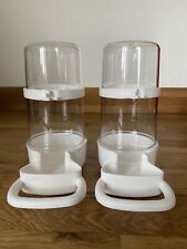 2 x Bird Cage Feeder Water Drinker Seed Fountain For Budgie Finch Cockatiel