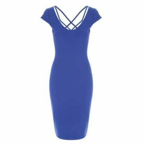 Jane norman blue bodycon - blue, cross