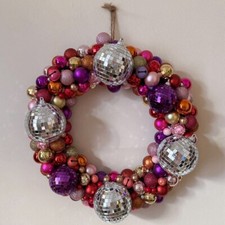 Disco Bauble Christmas Wreath
