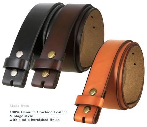 Genuine leather belt strap - leather,