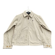 Polo Ralph Lauren Kids 10 / 12 Harrington Jacket Beige Denim Coat Windbreaker