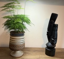 Stylish Fiji Hardwood Hand Carved Easter island style sculpture. 