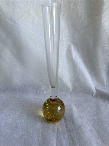 Vintage glass gold yellow - glass,