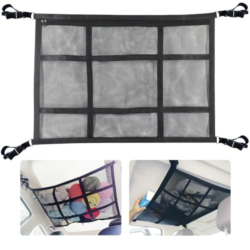 Car ceiling cargo net for - car,