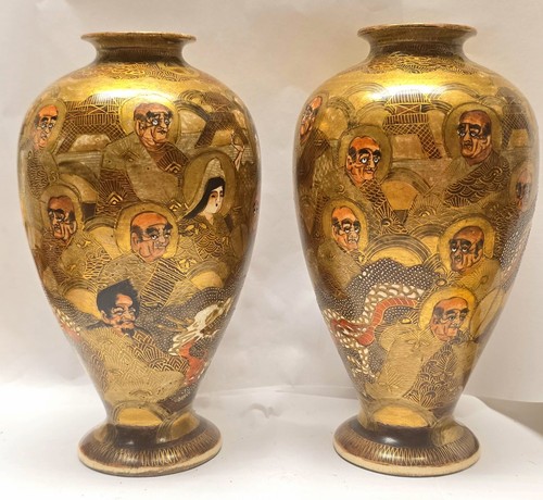Japanese satsuma vases 1000 - 2,