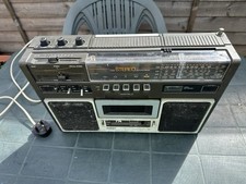 Phillips 774 Stereo Boombox Radio Cassette Player Untested