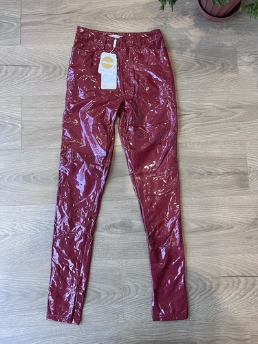 Polly burgundy faux leather - faux,