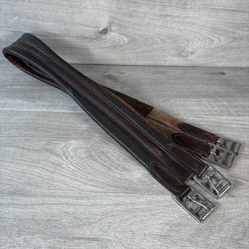 Leather girth brown 116cm - brown, 46"