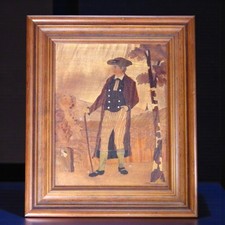 ANTIQUE Marquetry Panel of