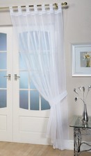 Plain Voile Curtain Panel Tab
