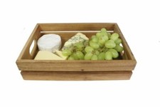 Mini Wooden Vintage Storage Presentation Crate Fruit Box 30x21x7(h)cm Easy Grip