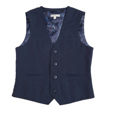 John Rocha Waistcoat Blue Smart Formal Wedding Page Boy's Age 10 Yrs 28"