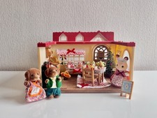 Sylvanians Families Bakery/Cafe. With Waitress & Customers. Plus Many Extras.