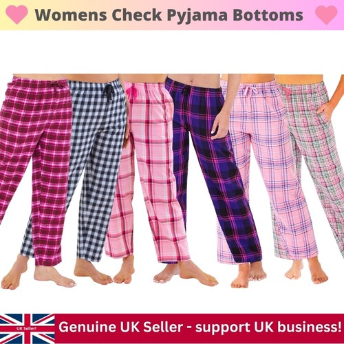 Womens check pyjama - check, trousers