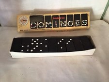 Set Of Double Six Dominoes All There Box A Bit Tatty.