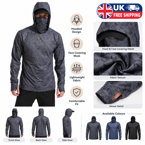 Men fishing shirt hooded - fishing,