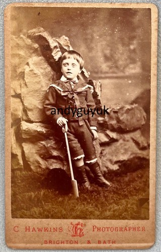 Cdv boy sailor suit - cdv, beach
