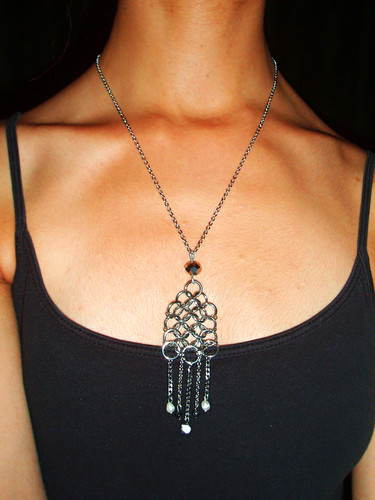 Handmade chainmail pendant - handmade,
