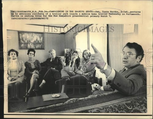1972 press photo - press, vance
