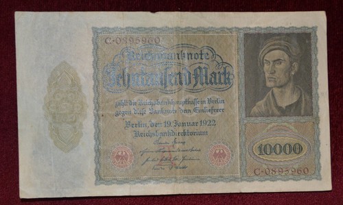 1922 banknote germany weimar - banknote,