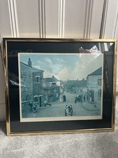 Tom Dodson Limited Edition Large Framed Print - Signed 1978 - Village