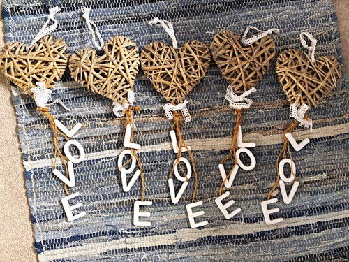 Wicker heart love wall - heart,