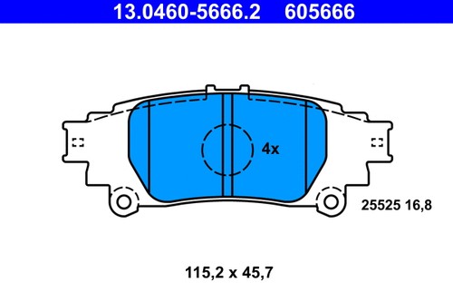 Rear brake pad set disc - pad,