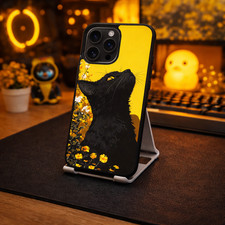 Black Cat Yellow Case For