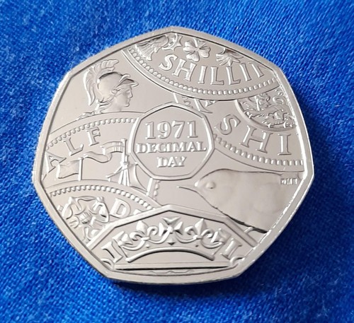 2021 decimal day 50p - bu, fifty
