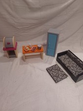 KidKraft Wooden Dollhouse Furniture Set Fits Barbie Kitchen Living Room