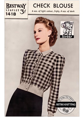 1940s fair isle check blouse - fair,