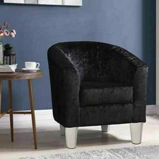 Black Velvet Armchair Tub