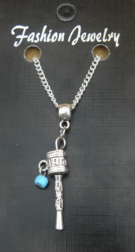 Prayer wheel pendant necklace - prayer,
