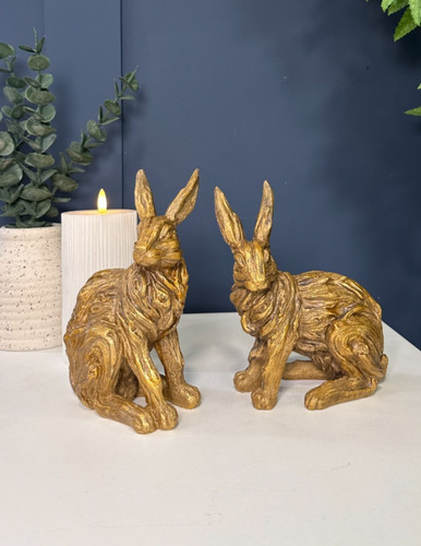 Driftwood look gold pair - gold,