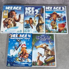 Ice Age 1-4 + Scrat Pack DVD Bundle Collection x5 - Kids Children's Family Set