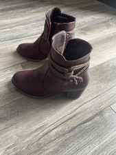 Women's Red Maroon Leather