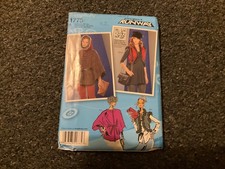 Simplicity Project Runway 1775 Sewing Pattern Misses XS- XXL Cape Hood Vest Bag