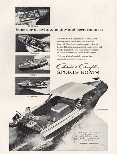 1961 chris craft - craft, sports