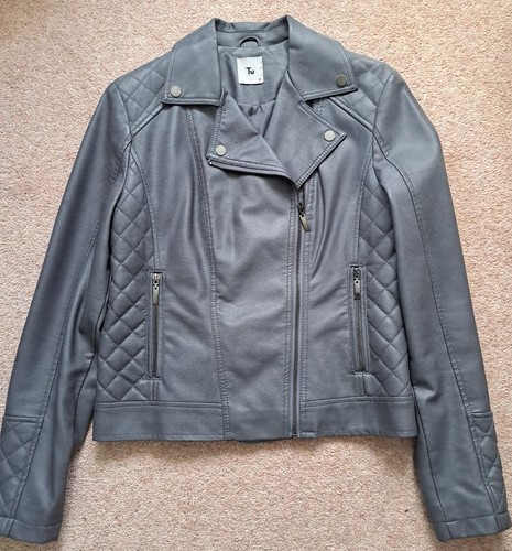 Ladies grey biker jacket - biker, tu
