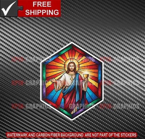 Jesus faux stained glass holy - faux,