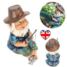 Resin Fishing Gnome Statue