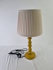 M&S Lotty Table Lamp Mustard Bobble Base With Beige Pleat Shade PAT TESTED NW F2