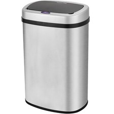 2025 58L Silent Touchless Trash Can, Stainless Steel Sensor Bin for Indoor