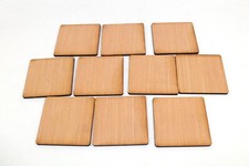 Wood Coasters 10cm Square 5mm