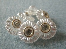10PCS 13MM ROUND WHITE DAISY