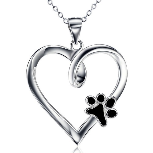 Paw dog black heart - paw,